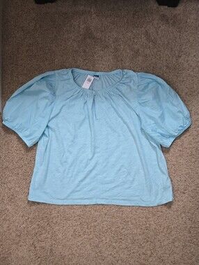 Old Navy Light Blue Button Front Top